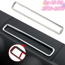 Stainless Steel For Audi A3 8V 2013-2019 Car Accessories GPS Navigation Screen Panel Cover Frame Sticker Trim Moulding