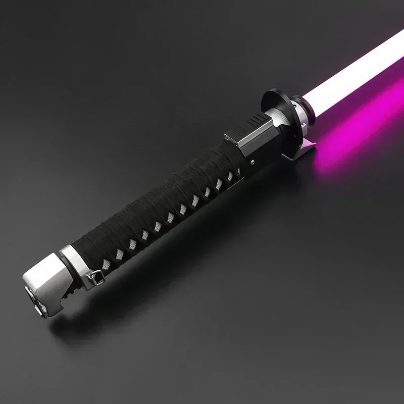 TXQSABER Ronin Replica RGB Pixel heavy dueling laser sword Smooth Swing Metal Handle lightsaber Cosplay FOC jedi sword 12 Colors