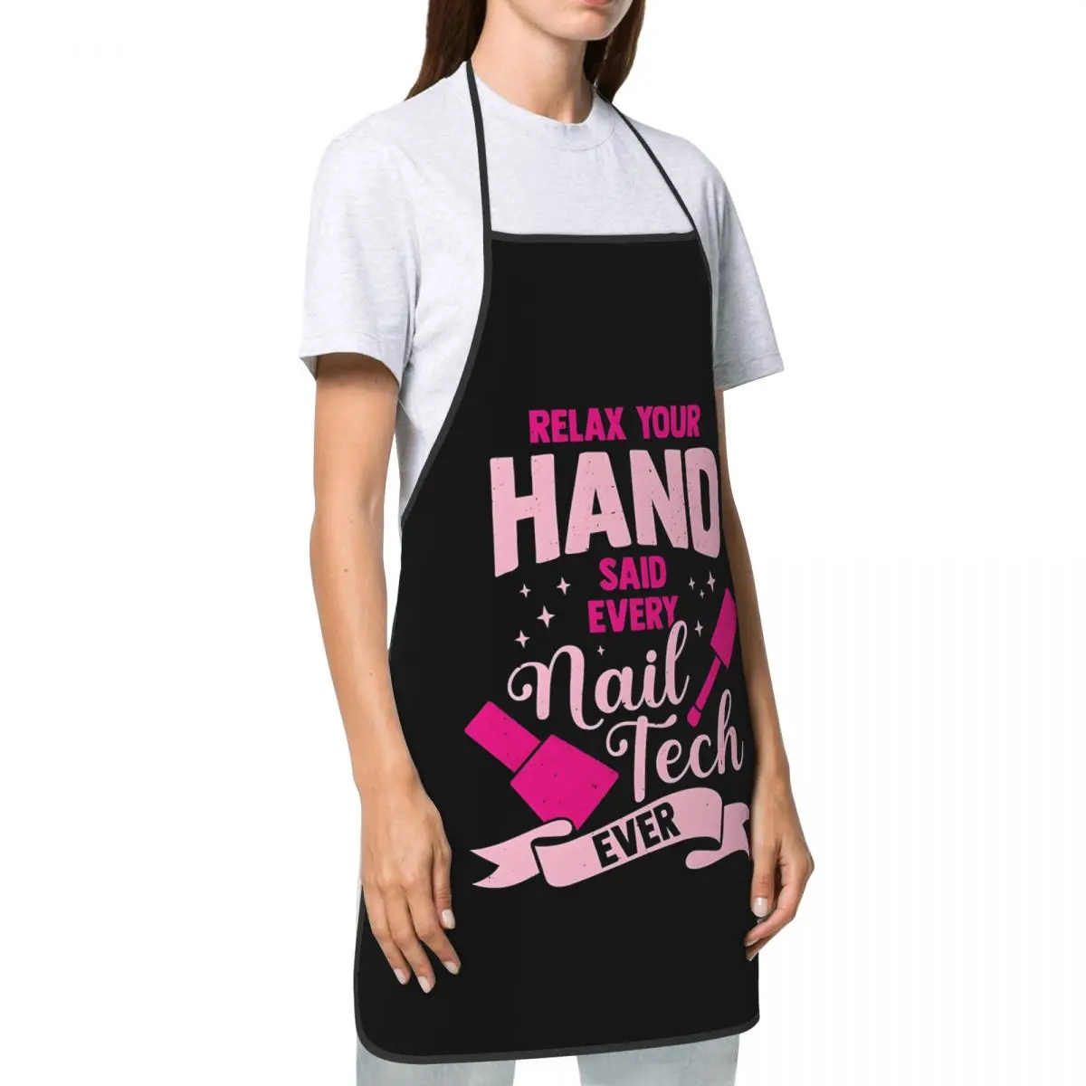 Custom Nail Manicurist Quote Aprons Women Men Nail Polish Adult Unisex Kitchen Chef Bib Tablier Cuisine Cooking Baking Painting