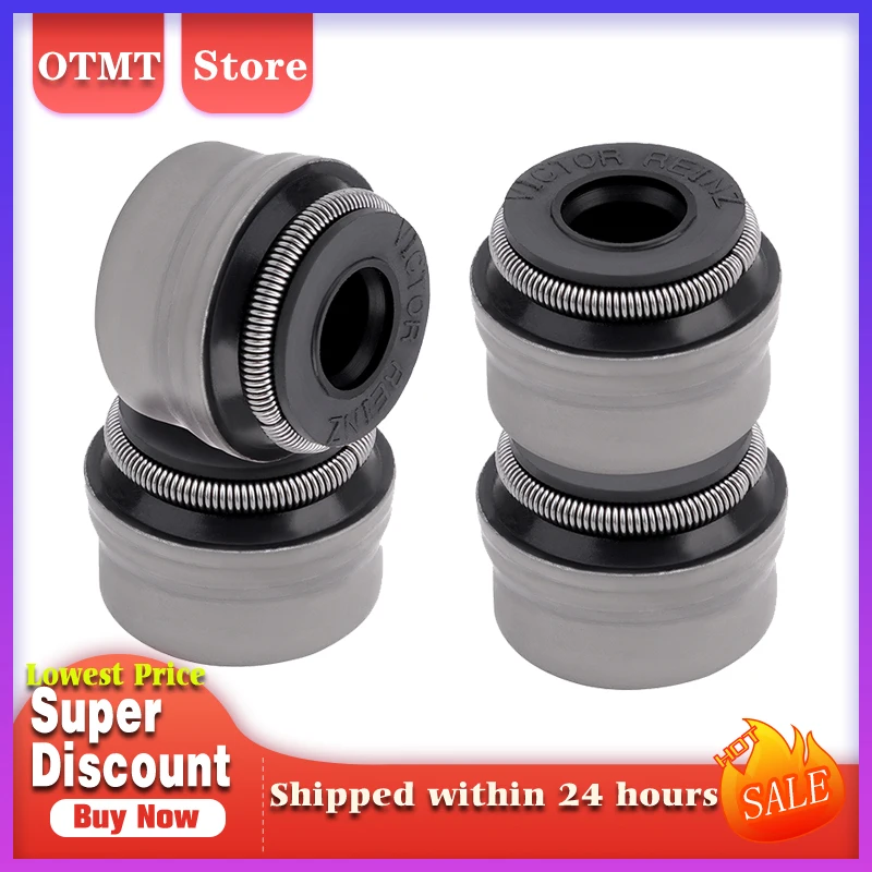 Motorcycle 4pcs Valve Stem Oil Seal For HUSQVARNA 250FE 450FE 501FE 250 450 501 FE 4T 2017 For PEUGEOT 125 ELYSEO DD DT