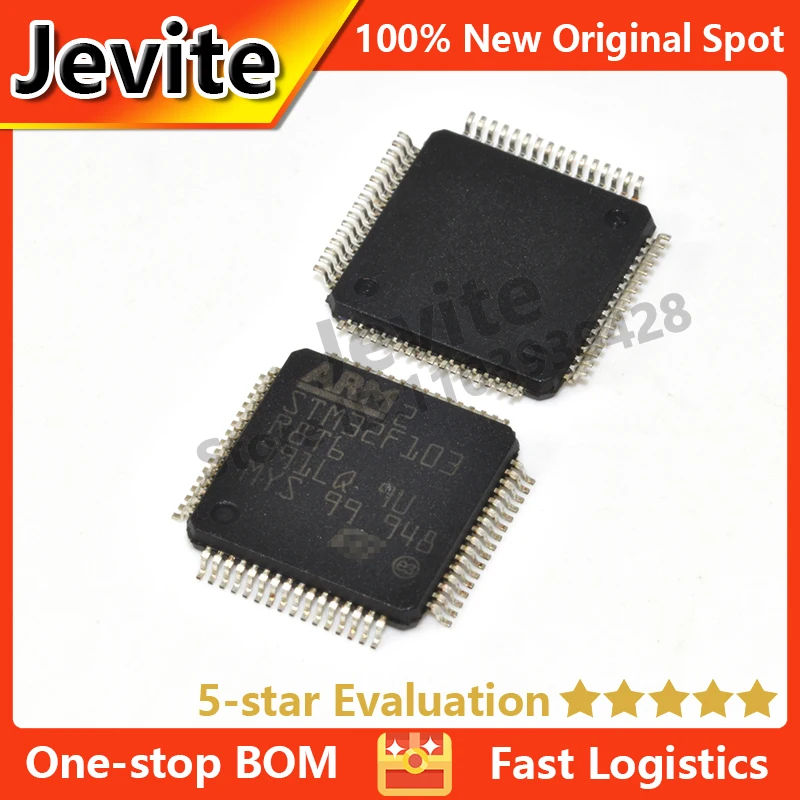 

Jevite 100% New Original electronics Controller IC 103R8 STM32F103R8T6 LQFP-64 64KB Flash 32-bit ARM-M3 MCU