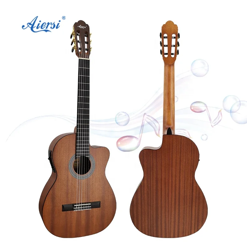 Aiersi brand hot sale cheap price electric guitar with 39 inch nylon strings