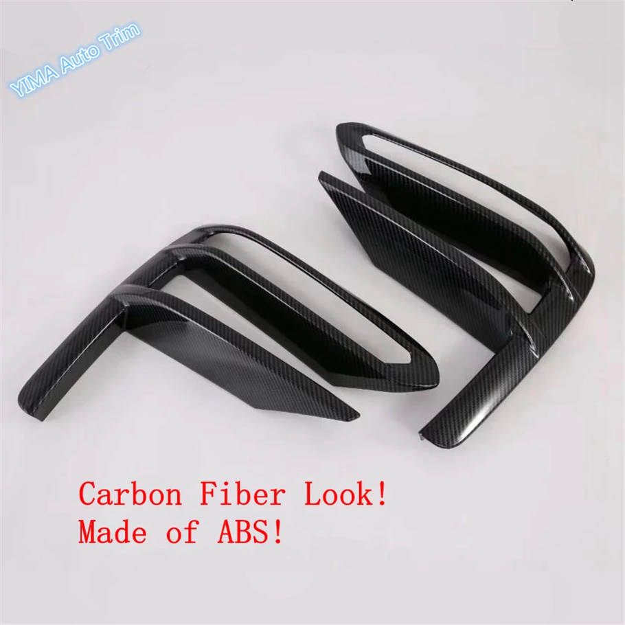 Front Fog Lights Foglight Lamp Frame Cover Trim 2PCS Fit For Kia Forte / Cerato / K3 2019 - 2021 Carbon Fiber Style Accessories