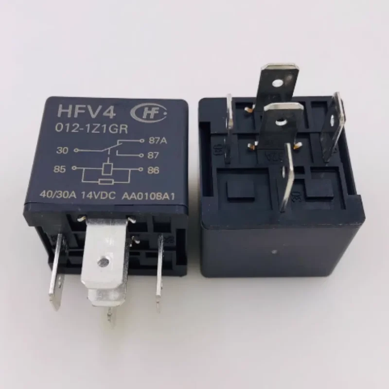 Automotive relay HFV4-012-1Z1GR  40A 14VDC parallel resistor 12V