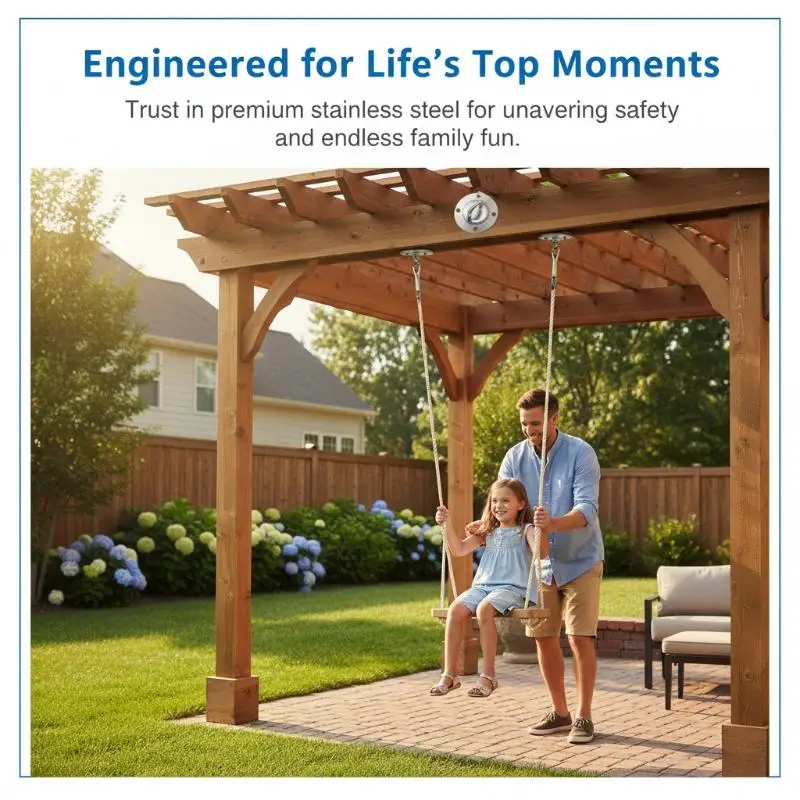 Heavy Duty Stainless Steel Suspension Bracket Ceiling Hook Rust Proof for Hammock Yoga Swing Patio Hanging Accessories
