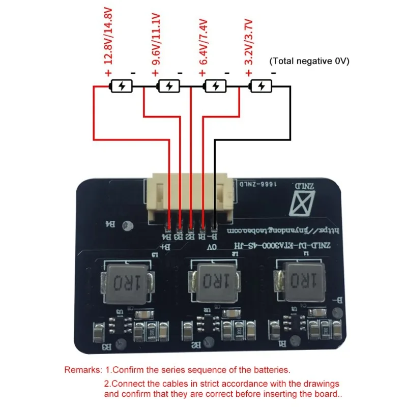 4S 1.2A Lithium Battery Active Balance Board Energy Transfer Board Active Equalizer Inductive Energy Transfer Equalization BMS