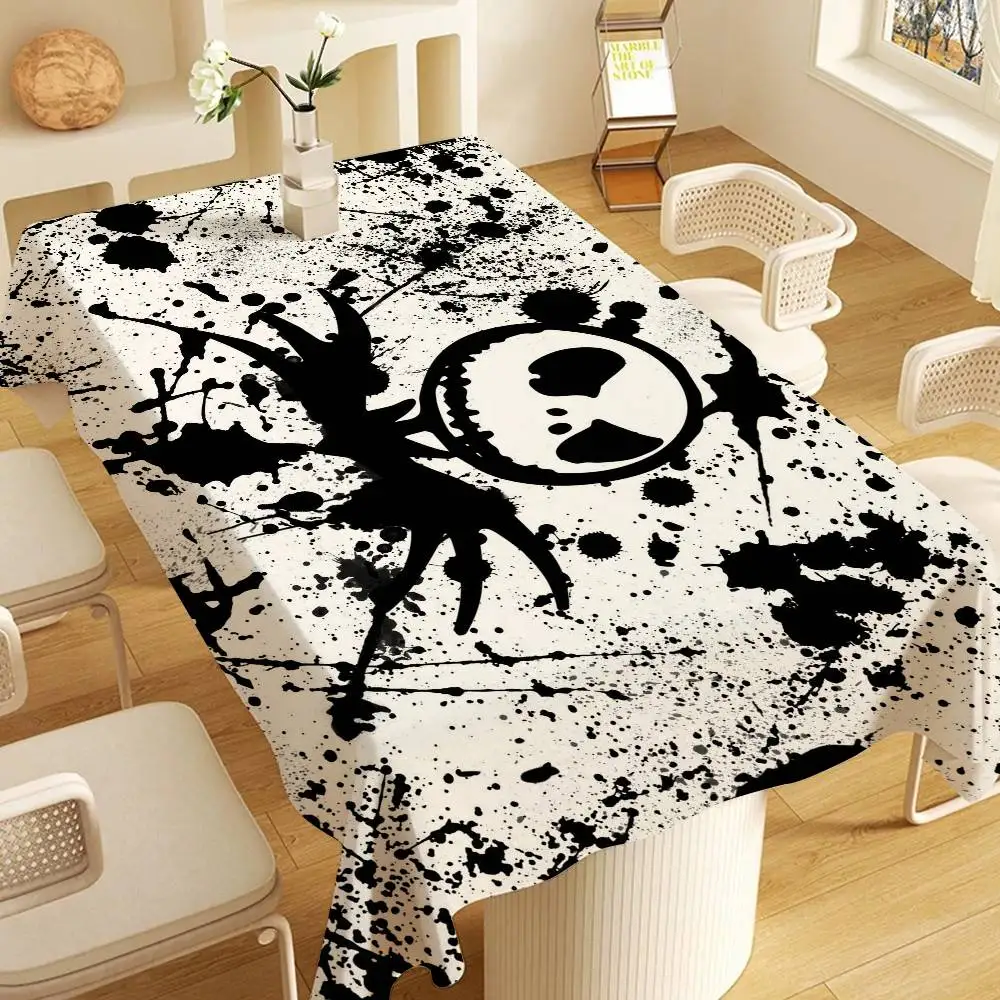 The N-Nightmare B-Before C-Christmas Pattern Tablecloths Summer Washable Picnic Party Rectangle Table Cover Home Dining Decor