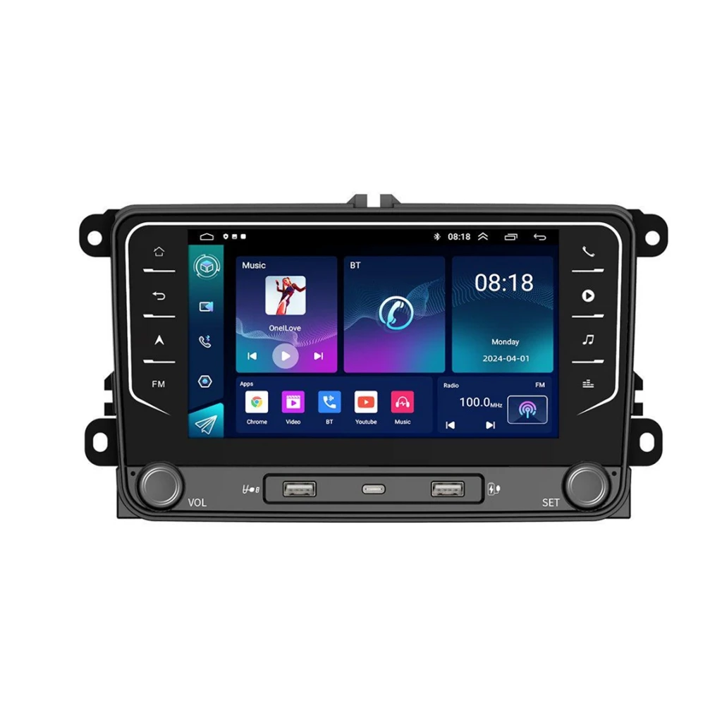 Android14 9inch 2+32G fit for Carplay Navigation GPS For Benz Smart Fortwo 2005-2010 WIFI Car Radio Multimedia Player System DSP