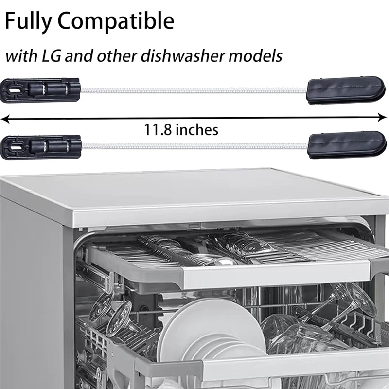 Cabo da dobradiça da porta da máquina de lavar louça ABRB para máquina de lavar louça-4933DD3001B, 4933DD3001A, 2 pacotes se encaixa para a maioria das máquinas de lavar louça