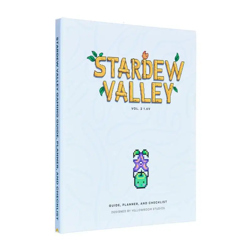 

16v Stardew Valley The Original Fanmade Gaming Guide Planner And Checklist Hardbound Cover Yellow Room Studios 9798331253318