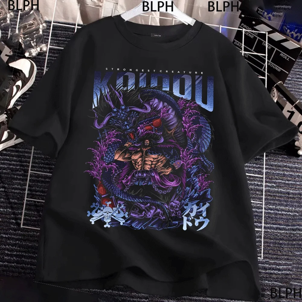 

Цельные футболки Kaidou с рисунком для родителей и детей, уникальный дизайн для всей семьи, высококачественный хлопок, идеально подходят для