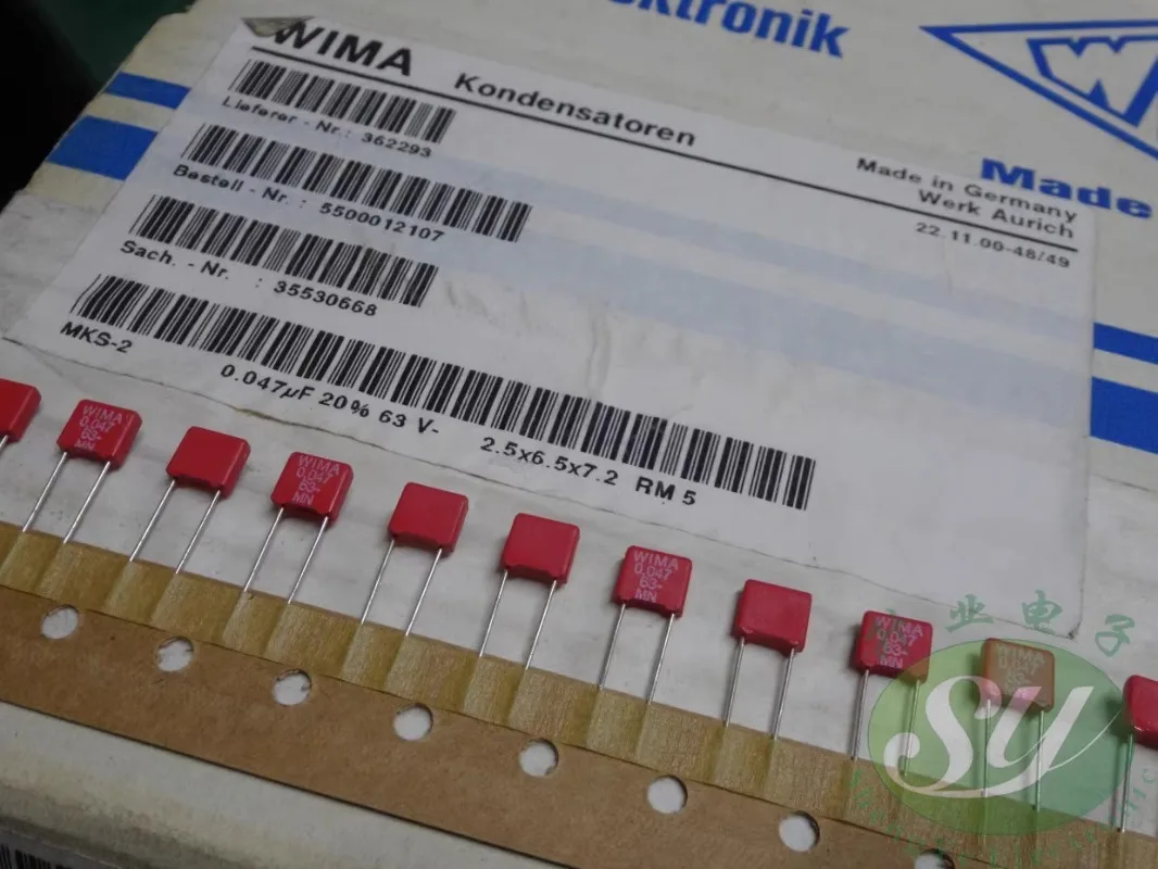 

10PCS MKS2 0.047uF/63V 47nf 473 New film capacitor 5MM