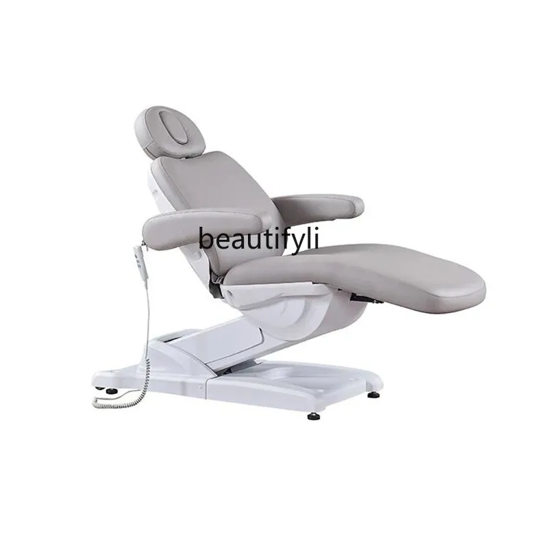 Beauty salon with tattoo embroidery eyelash beauty bed can be electrically lifted lead hole, tattoo body bed