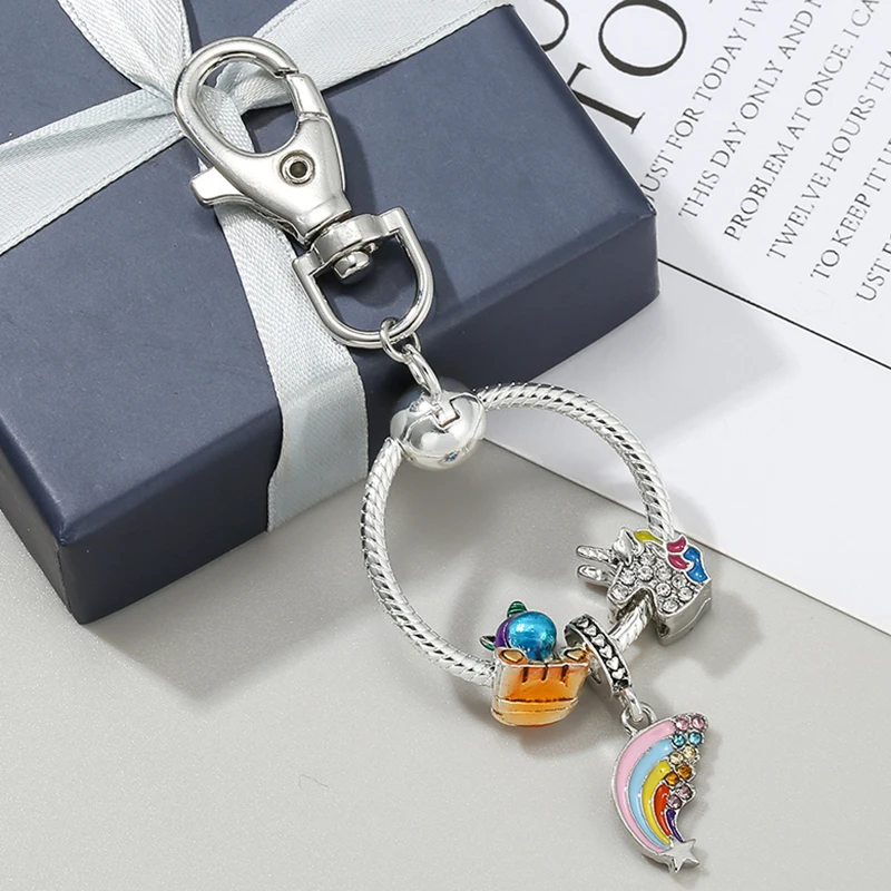 Rainbow Cute Unicorn Charm ​Pendant Keychain Car Key For Women Men Bag Accessories Key Chain Best DIY Jewelry Gift Special Offer