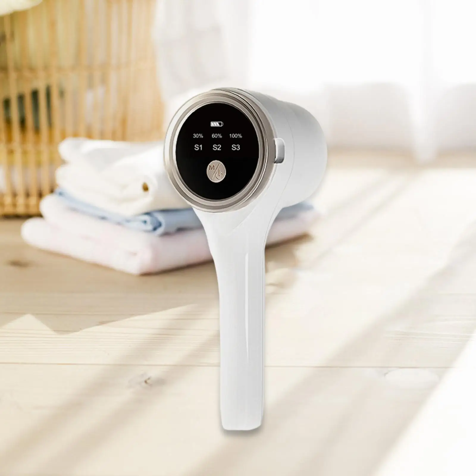 Lint Remover 6 Blade 3 Levels Adjust LED Display Portable Multifunctional Fabric Shaver for Scarves Couch Bedding Carpet Clothes