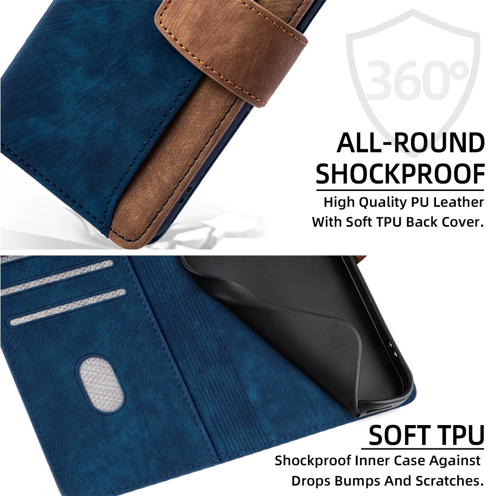 Wallet RFID Blocking Business Flip Leather Case for Honor X9A X9B X9C X8A X8B X7A X7B X7C Shockproof Cover Color Collision Case view 6