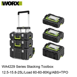 Worx WA4229 Hand ToolBox Waterproof Free Stack Combination High Strength Portable Suit for Power Tool Series Storage