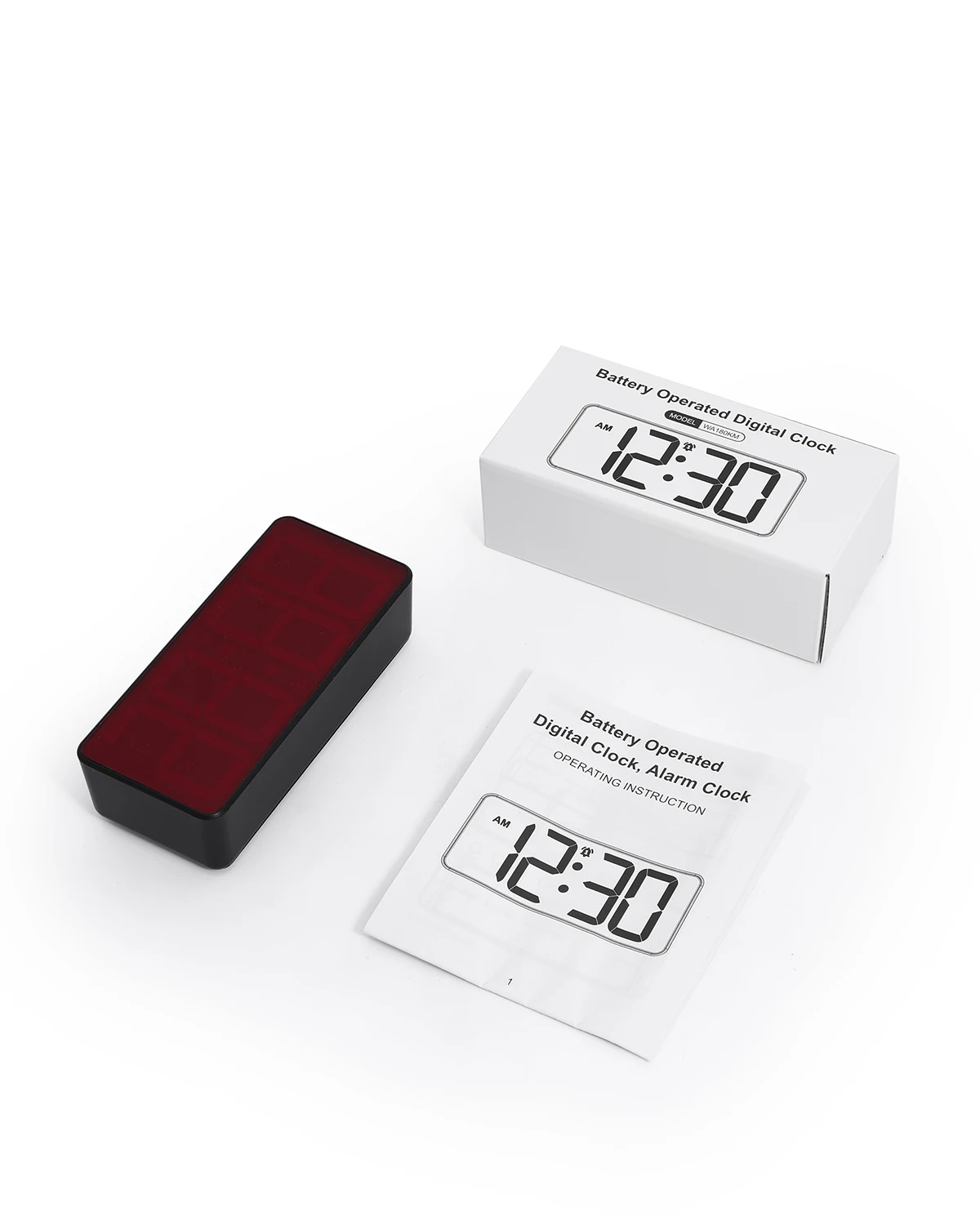 ORIA Digitaler Wecker, batteriebetriebener LED-Wecker, großes Display, kleine Uhr mit Dual-Alarm, DST, Schlummerfunktion für das Heimbüro – Detail 9