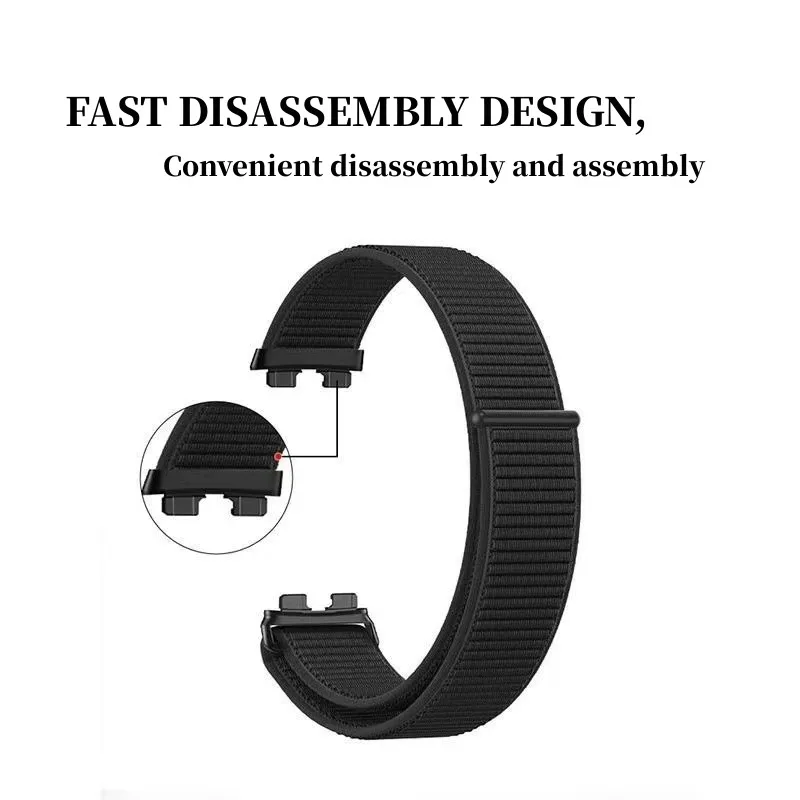 film+Strap For Huawei Band 8 Nylon Loop Strap With Screen Protector Cover For Huawei Band 8 Protective Film