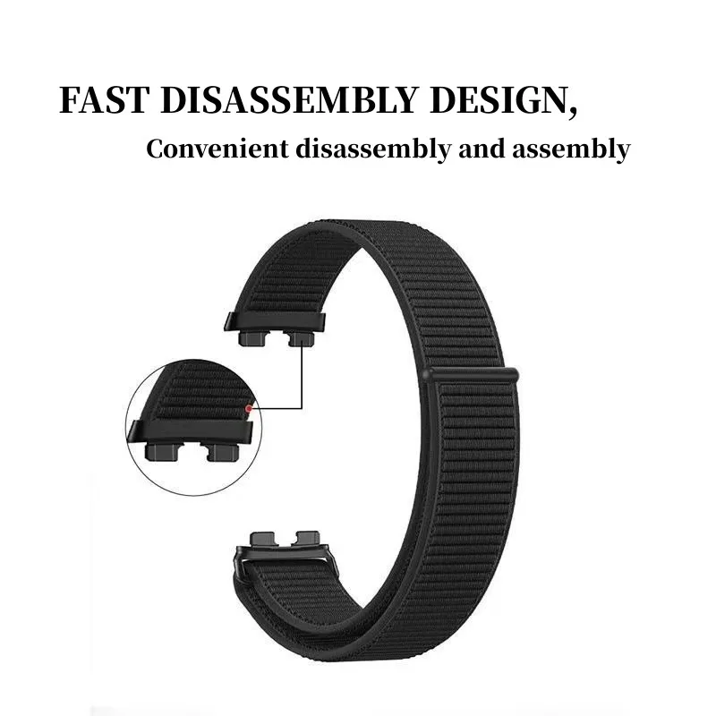 화웨이 밴드 8 교체용 나일론 스트랩, 스포츠 통기성 스마트 조절식 손목 밴드