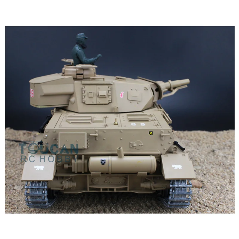 Heng Long 1/16 7.0 Pro Ver Panzer IV F RTR RC Tank FPV 3858 IR Combat Metal Tracks Wheel TH17386 Steel Gearbox Smoke Engine BB