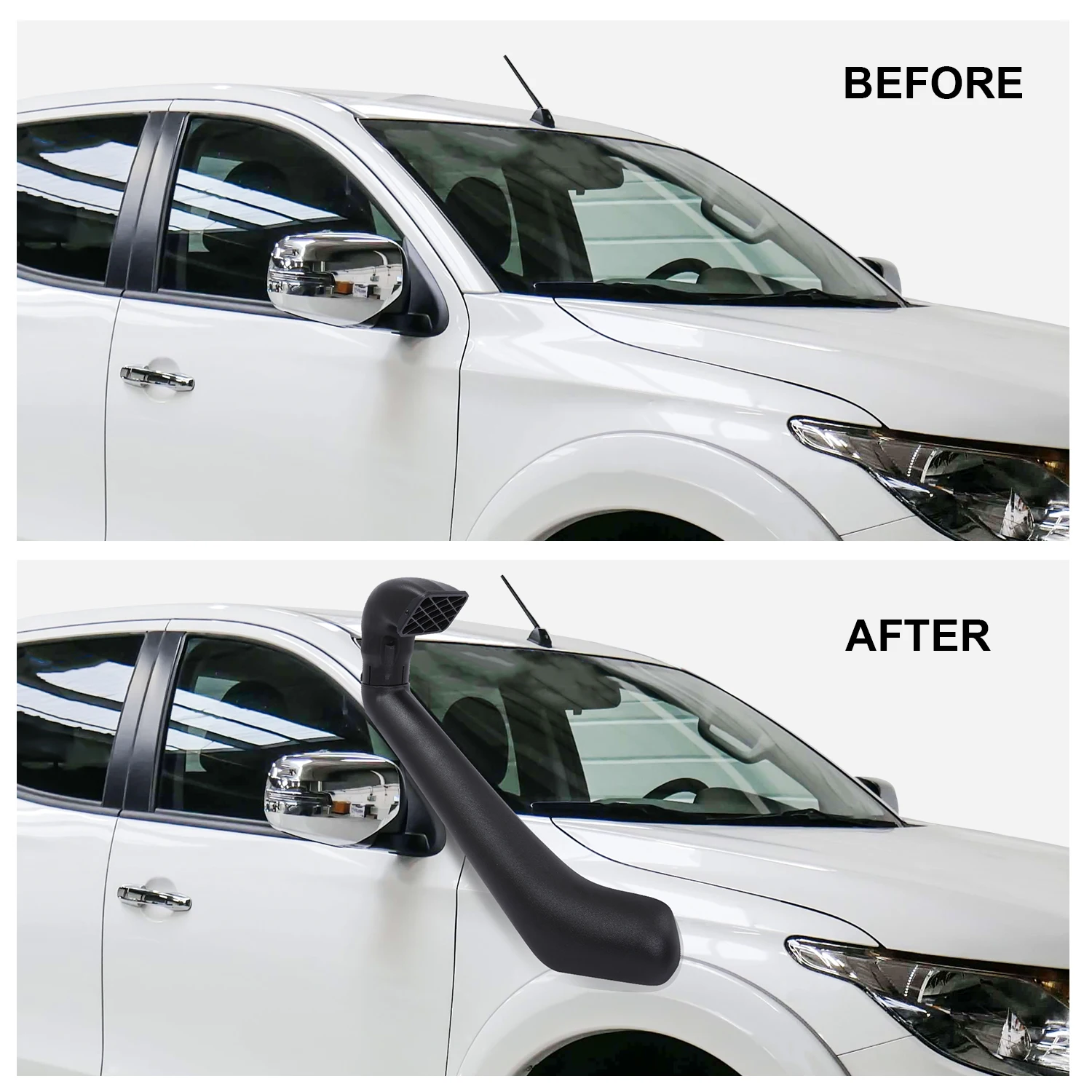 مجموعة غطس السيارات مدخل هواء لميتسوبيشي تريتون MQ 2015 2016 2017 2018 2019 2.4L ديزل توربو 4N15 ملحقات الطرق الوعرة 4x4 #4