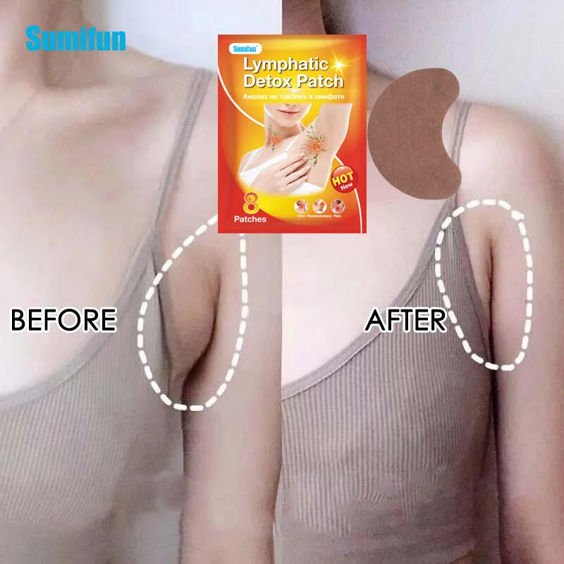 

8-80Pcs Lymphatic Drainage Detox Patch Anti-Swelling Patch Effective Painless Treatment Breast Lymph Nodes Patch Massager