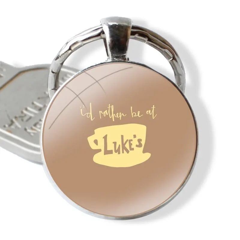 Gilmore Girls Life Short Talk Fast Keychain Handmade Glass Cabochon Key Ring Holder Pendant Key Chains Fashion Lover Gift Design