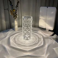 Nordic Crystal Lamp - A beautiful Nordic Crystal Lamp illuminates a modern bedroom with a soft glow.