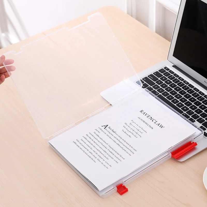 Transparent Thicken A4 File Box Plastic Office Document Sorting Storage Box Buckle Design Book File Archive Seal Boxes Organizer