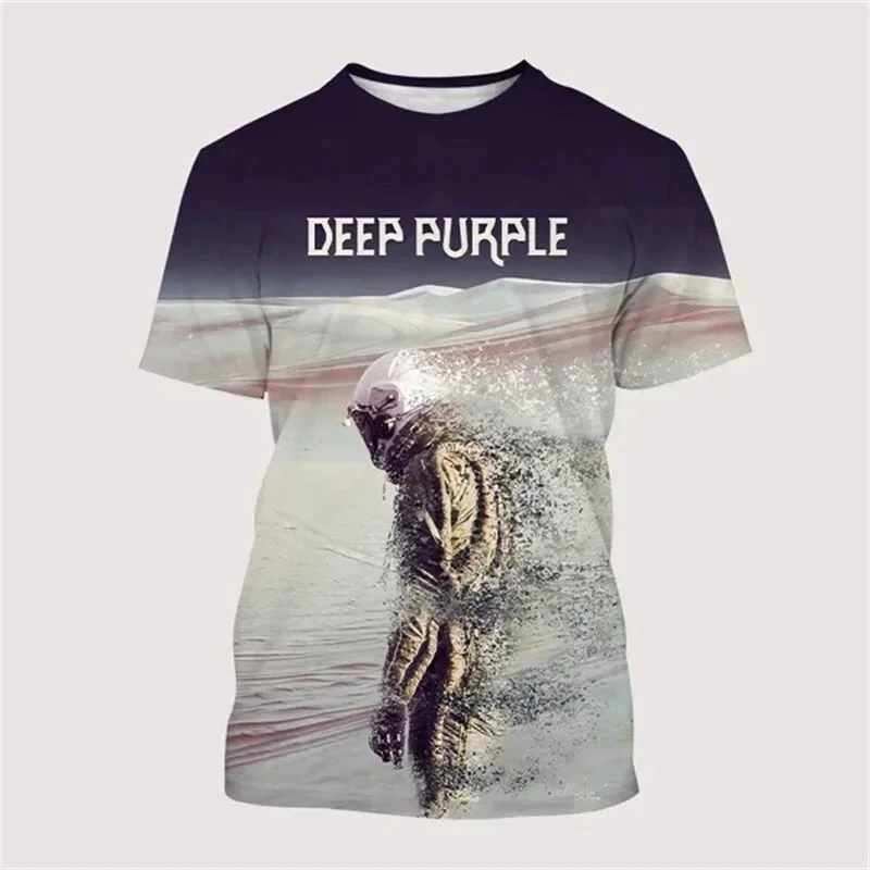 Deep Purple Band T-shirt 3D Print T Shirts Men Women Oversized Short Sleeve Harajuku Streetwear Tee Unisex clothing