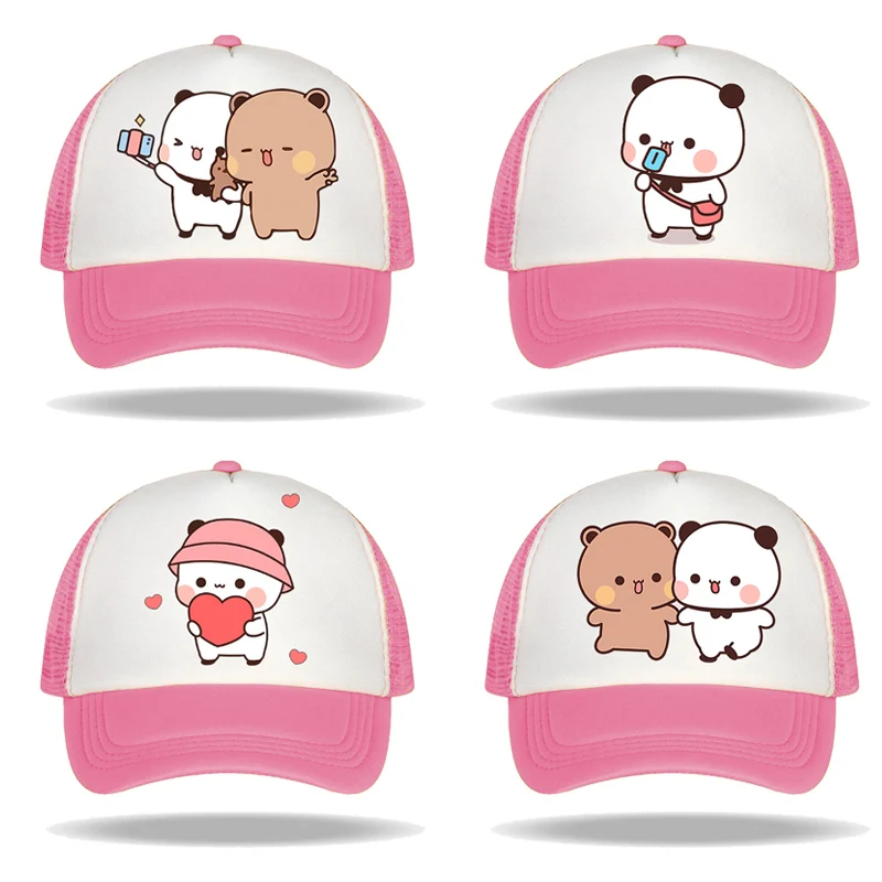 Bubu Yier Panda Bear Baseball Caps Anime Cartoon Printed Sun Hat Kids Adults Adjustable Peak Cap Kawaii Summer Casual Hats Gifts