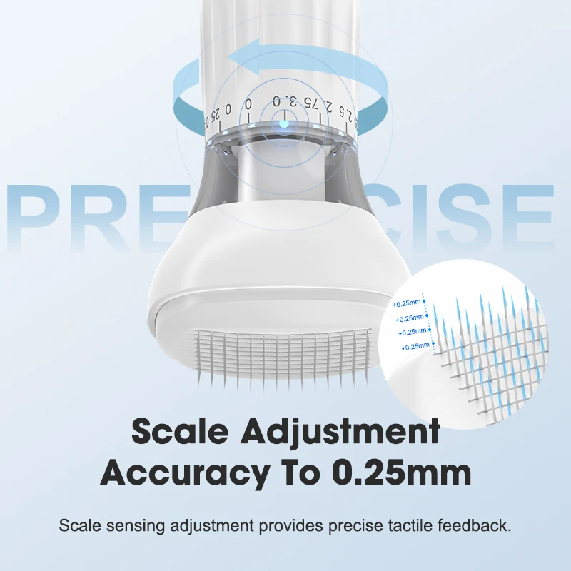 Nowy Derma Stamp S2 140 Igieł z Regulacją, Pojemnikem na Serum, Mikroigłowy Przyrząd Kosmetyczny do Makijażu, do Skóry Głowy i Wzrostu Włosów, do Twarzy i Ciała