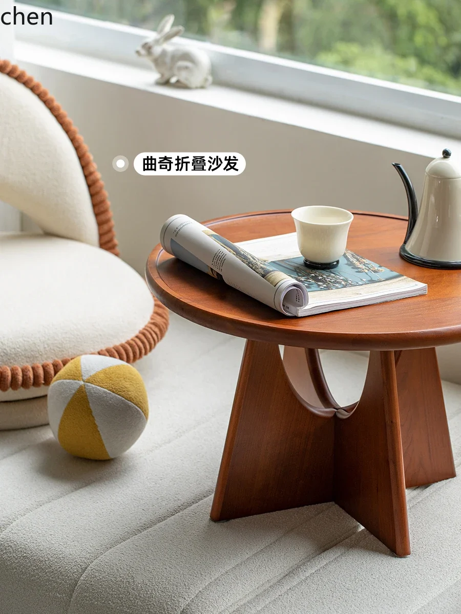 Simple Solid Wood Table Modern Bay Window Coffee Table Household Bed Tatami Small TableN10