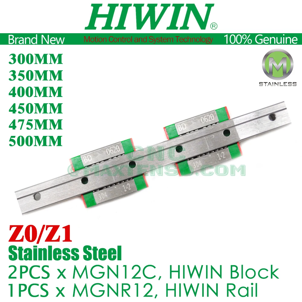 

Original HIWIN MGN12C 2PCS Blocks 300 350 400 450 475 500MM Z0 Z1 Carriage MGN12 Rail MGN12C Stainless Steel 3D Printer Parts