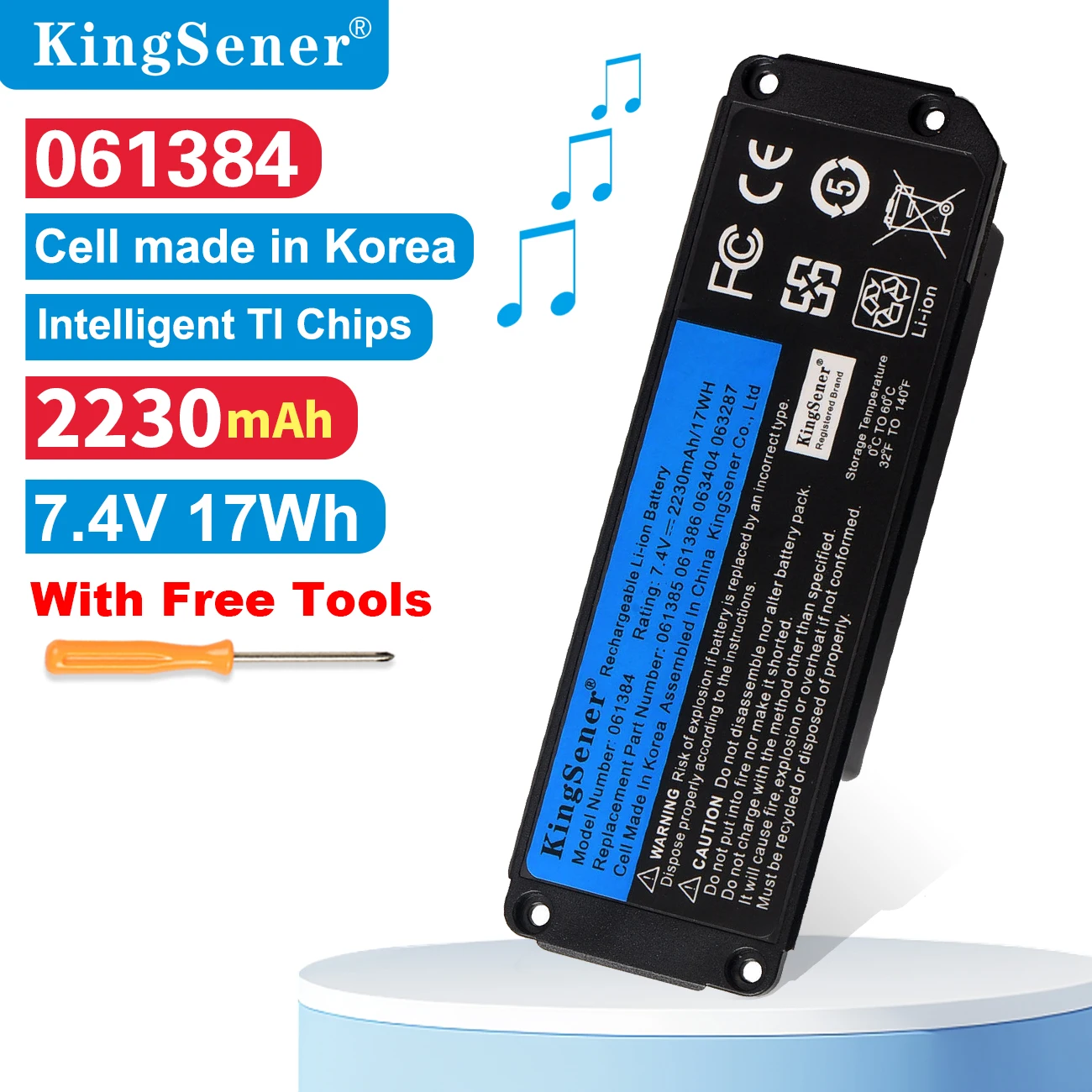 

KingSener 061384 061385 061386 063404 063287 Battery For BOSE SoundLink Mini I Bluetooth Speaker Rechargeable Battery 7.4V 17WH