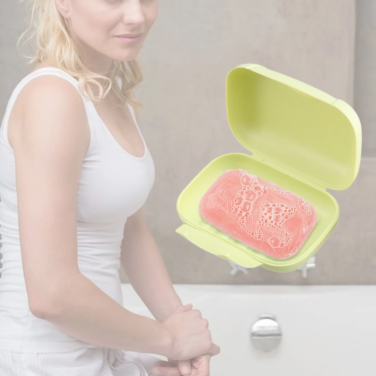 

Portable Soap Box Case Sealed Container for Bar Handwashing Fluid Travel Holder