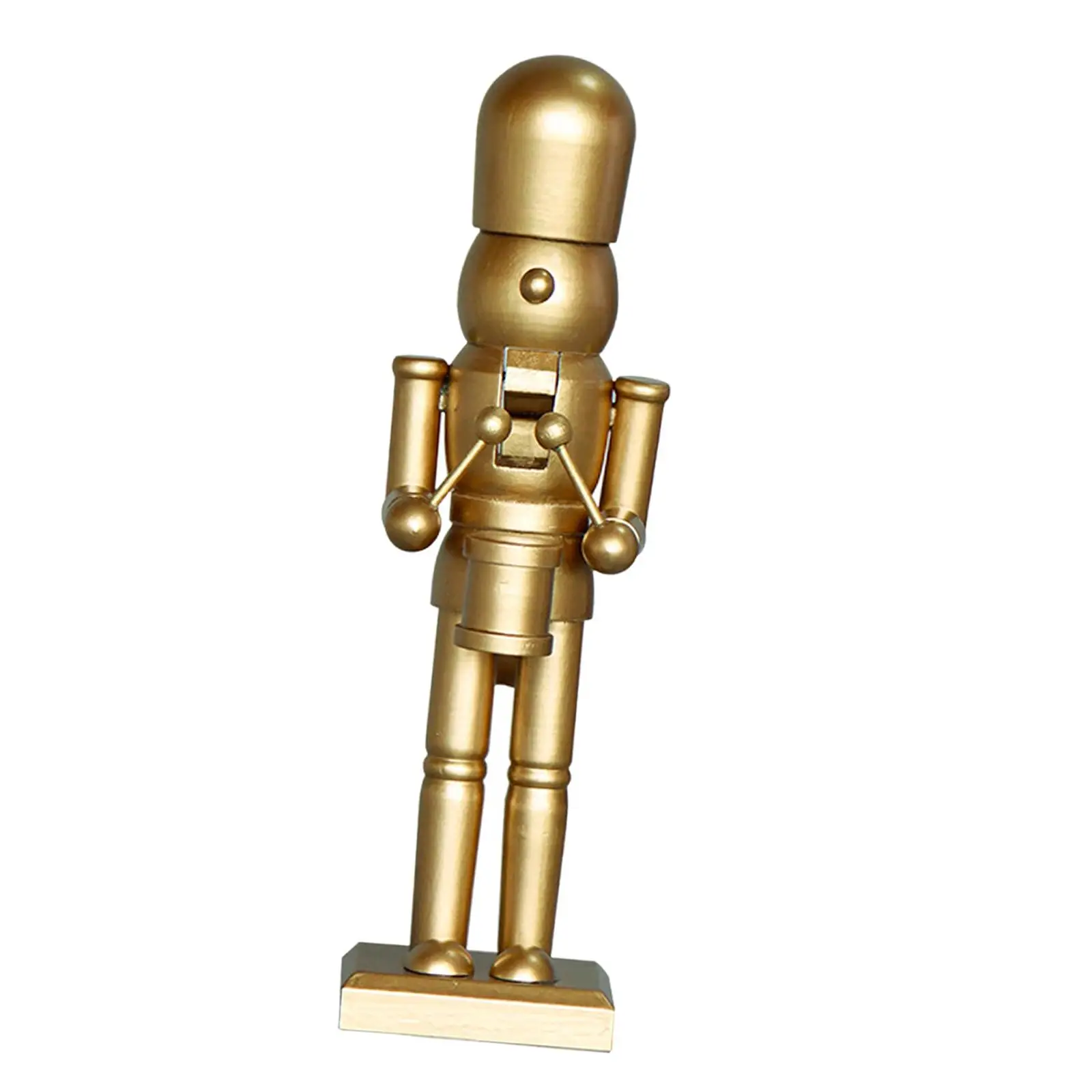 Handcrafted Wooden Nutcracker Soldier Ornament 25cm Tall Traditional Xmas Decor Figures for Shelf Counter Kitchen