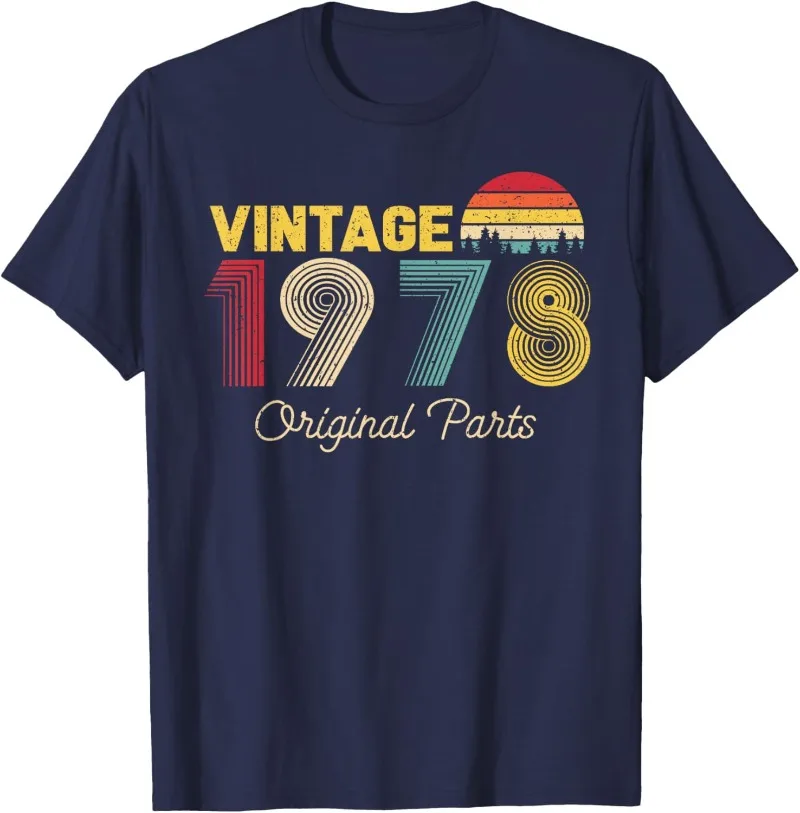 Retro Original Parts 1978 Cool Men and Women 47th Bday Shirt Funny Graphic T Shirts Retro 1978 Retro Tees Horse Year Shirts