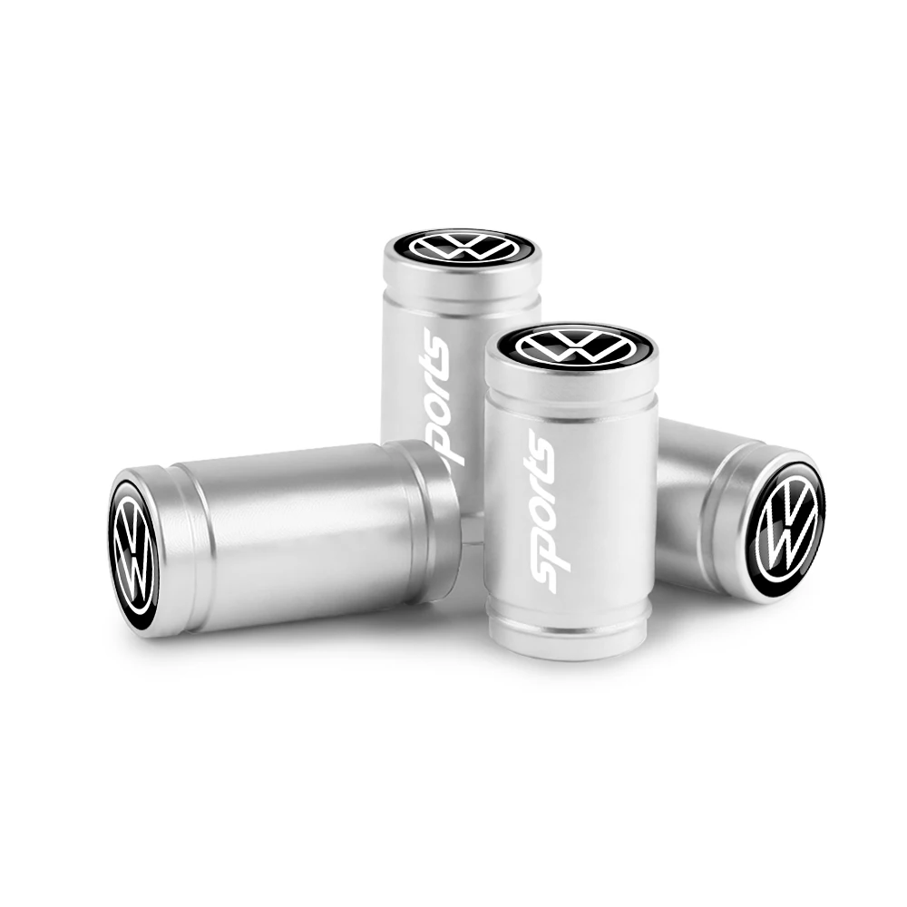4 Stück Auto-Emblem-Reifenventilkappen Autozubehör für Volkswagen Golf Polo Passat B8 T4 T5 Tcross Touareg Scirocco Passat B5.5 GTI.