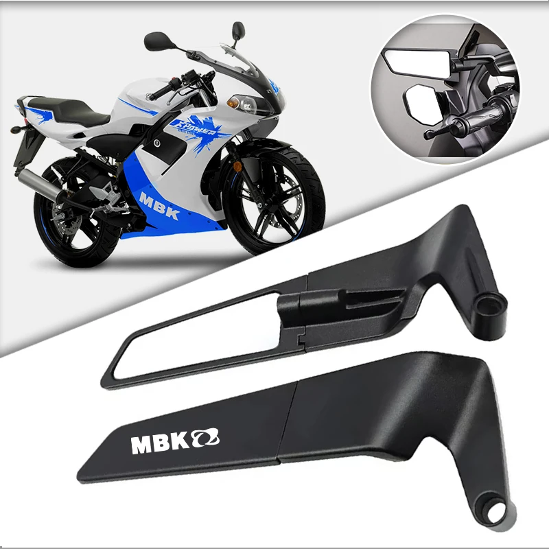 Classic Motorcycle Stealth Rearview Mirrors HD Vision Safety For MBK Booster 50CC Spirit Nitro 50 50C Stunt Accessories