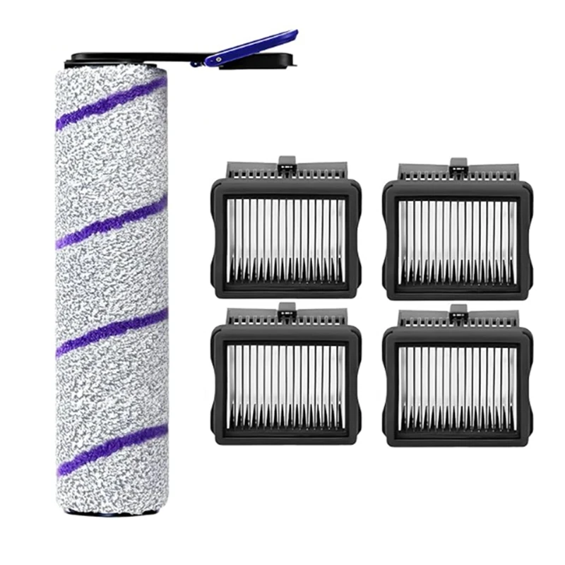 AC39-Für NARWAL S20 Pro Akku-Nass-Trockensauger, 1 Rollenbürste und 4 Filter-Ersatzteile