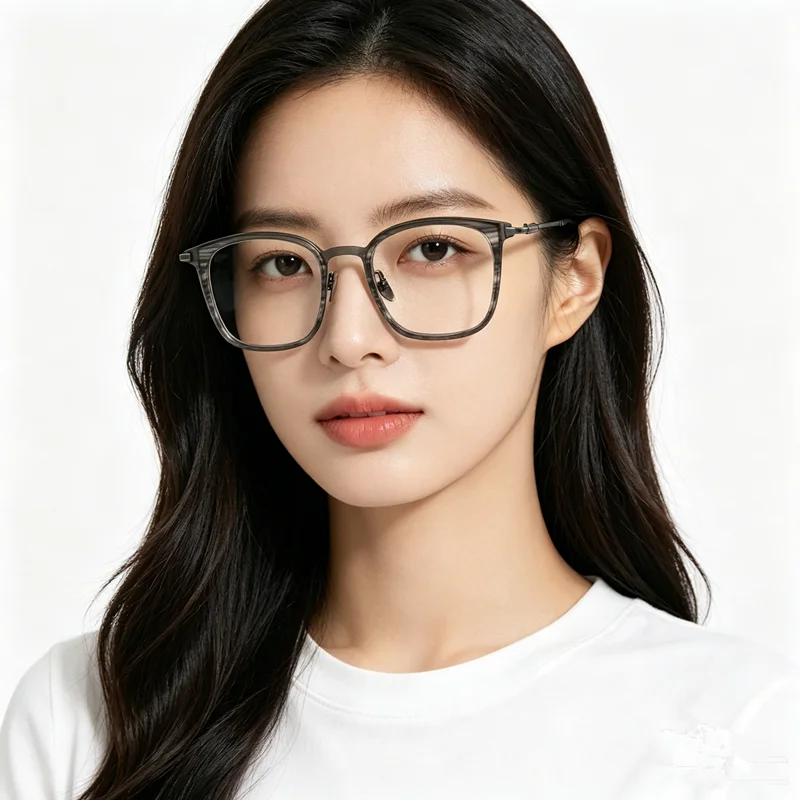 Tortoiseshell colored men's and women's eyeglass frames made of ultra lightweight titanium alloy large frame prescription