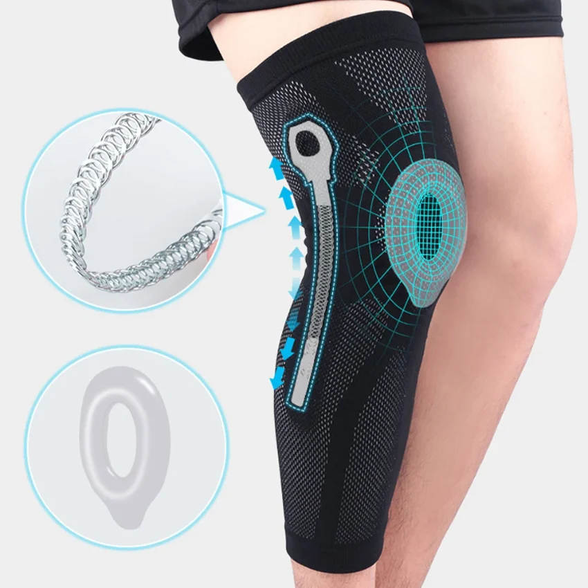 1pas Knee Brace Compression Sleeves, Full Leg Sleeves with Patella Gel Pads & Side Stabilizers,Knee Support for Women & Men