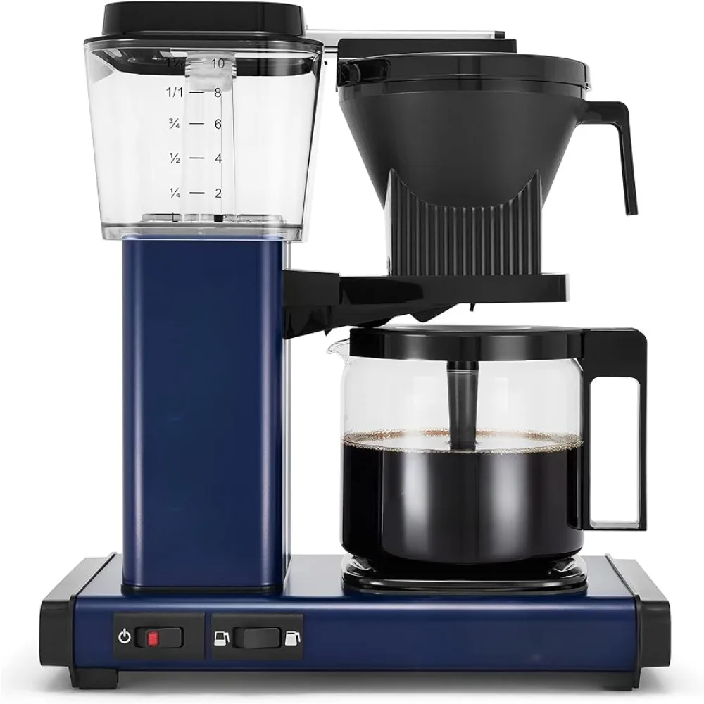 10-Cup Coffee Machines 40 Ounce Portable Coffee Maker Midnight Blue Electric Espresso Utensils 1.25L Italian Machine Kitchen