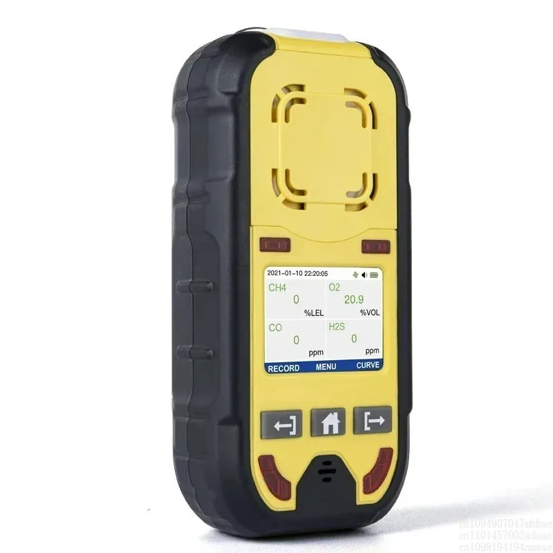 Bomba Bosean Monitor de Gas O2 H2S CO LEL Detector de Gas LCD Digital oxígeno sulfuro de hidrógeno monóxido de carbono Detector de fugas de Combustible