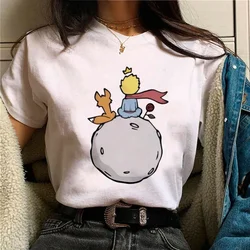 女性のための王子様のグラフィックTシャツ,ストリートウェアのグラフィックトップ,婦人服