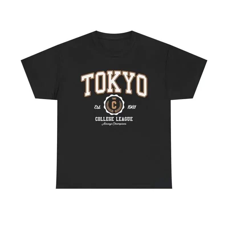 Tokyo T Shirt Japan Brand New College League Heavy Cotton