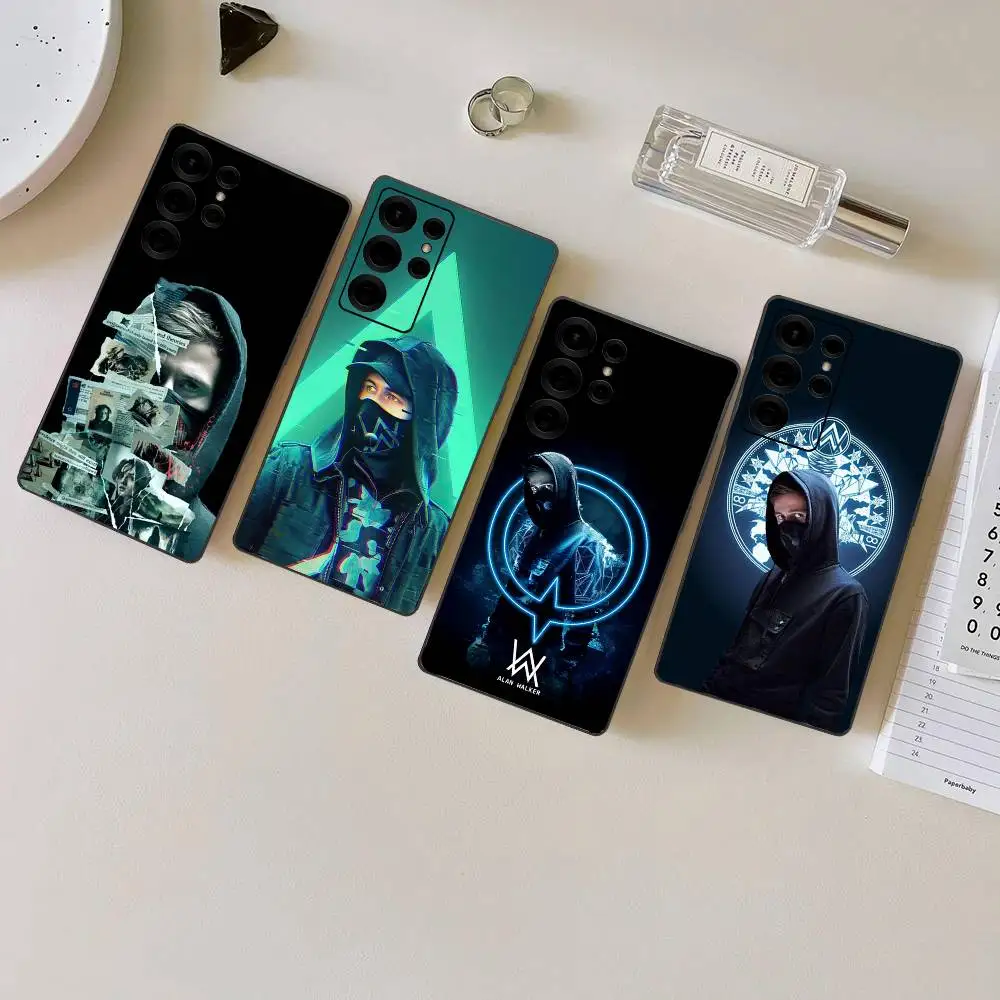 A-Alan Walker DJ Phone Case For Samsung S 24 fe 25 Ultra plus 20 lite 21 30 22 23 24 22 Ultra 5G Fundas