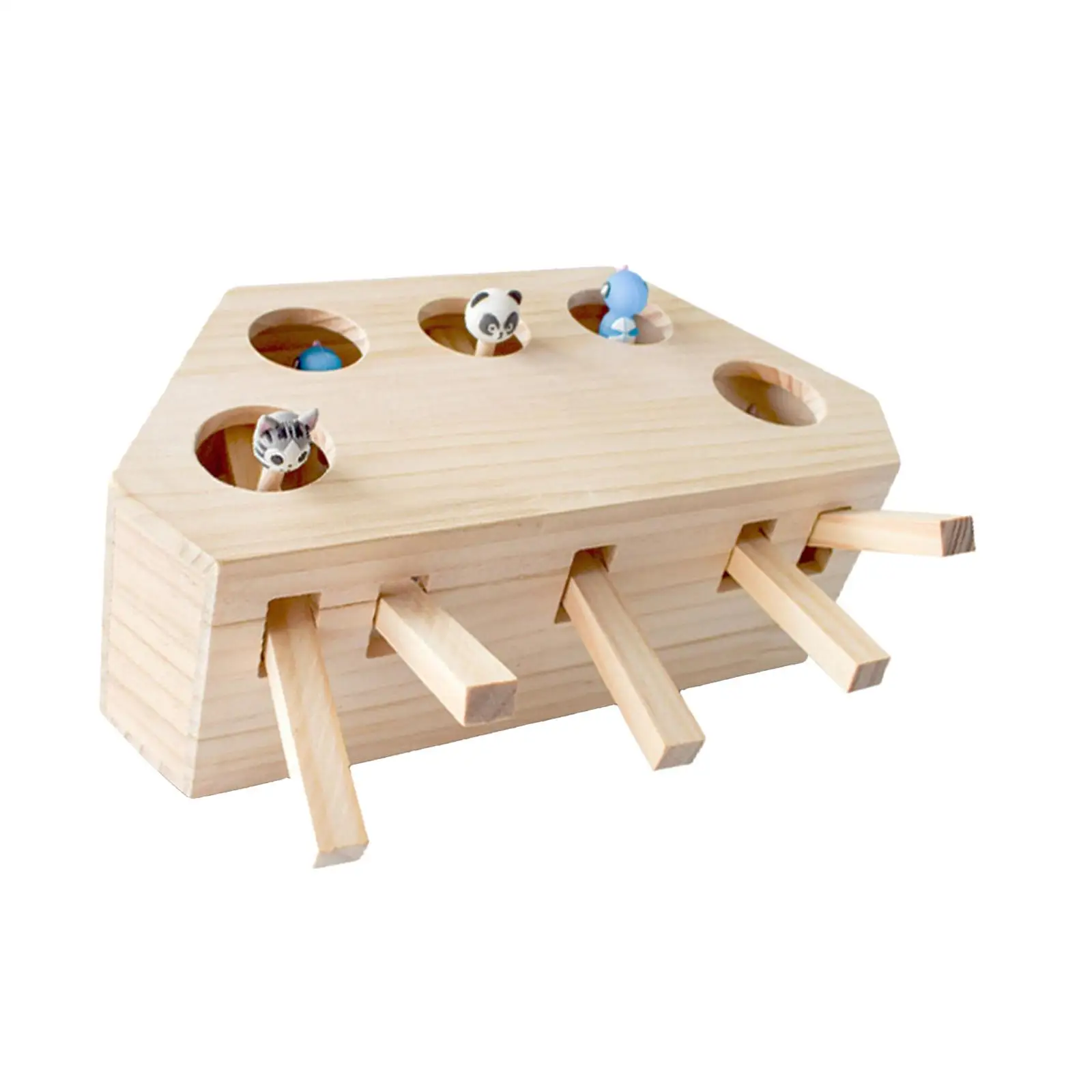 

Деревянная игрушка-кошка-хомяк, когтеточка, коробка для игр, домашнее животное, интерактивная 31x22x10 см